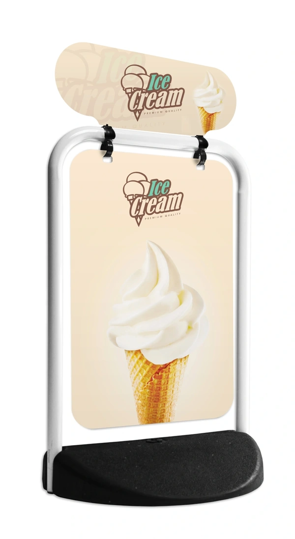  Eco Swinger White Frame Aluminium Panel & Tactical Header