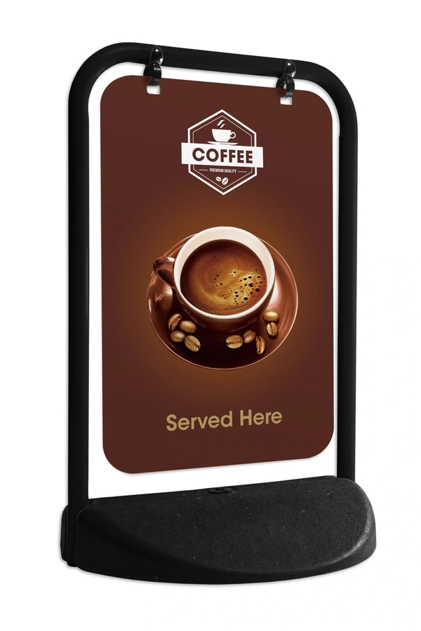  Eco Swinger Black Frame Aluminium Panel Coffee Artwork