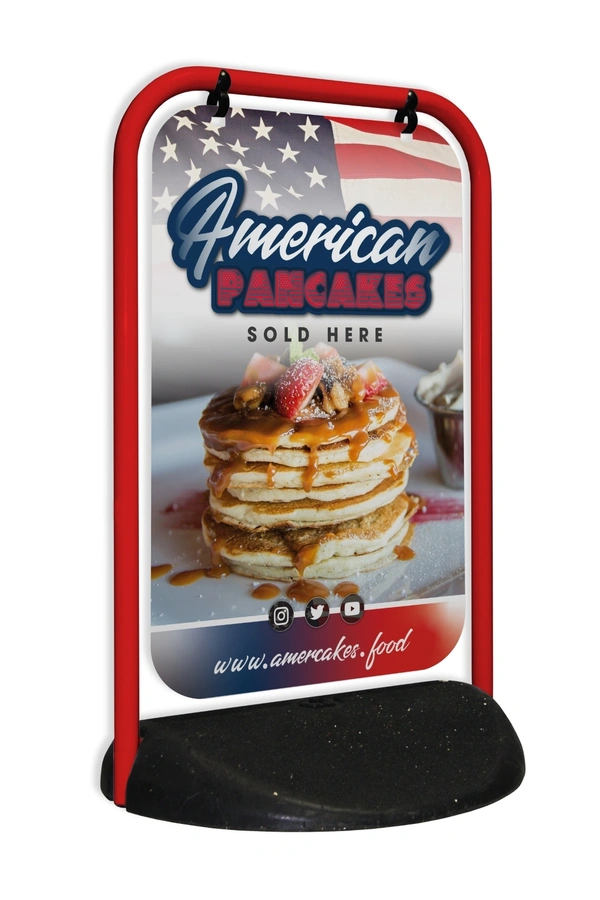  Swinger 2 Custom Colour Frame With Aluminium Panel Showing Pancake Artwork