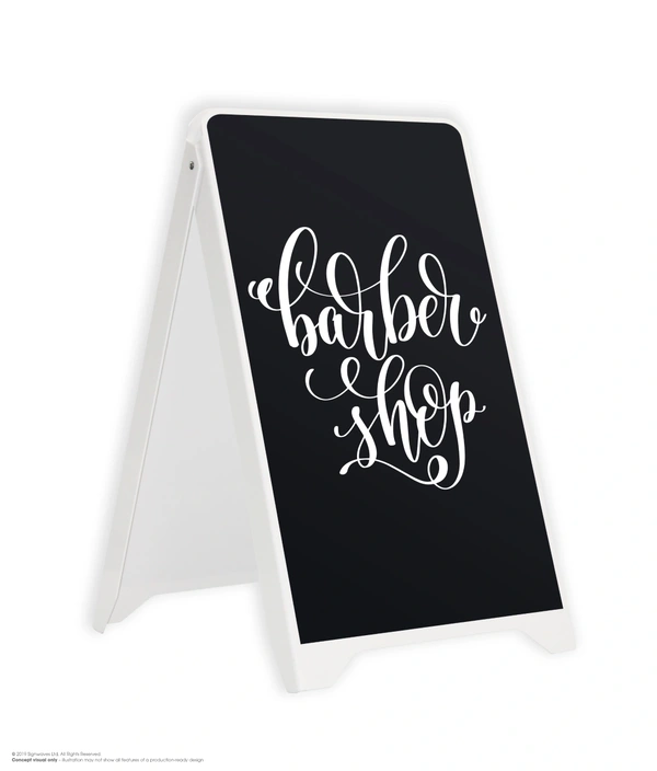  Budget A - Board Chalkboard Option Showing Barber Artwork
